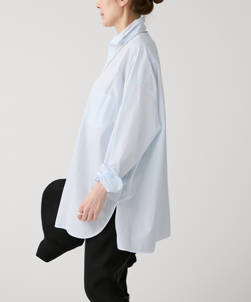 TICCA(ティッカ)の「TICCA ティッカ プレミアムスクエアビッグシャツ別注(シャツ/ブラウス・レディース・ブラック系その他/サックスブルー・FREE)」の18枚目の写真