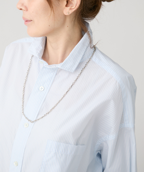 TICCA(ティッカ)の「TICCA ティッカ プレミアムスクエアビッグシャツ別注(シャツ/ブラウス・レディース・ブラック系その他/サックスブルー・FREE)」の20枚目の写真