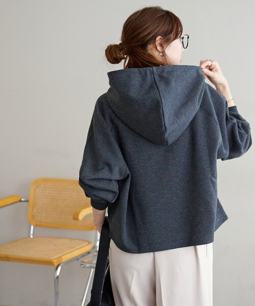 DISCOAT(ディスコート)の「キレイメスウェットライクフーディー(パーカー・レディース・チャコールグレー/ライトグレー/ブラック・FREE)」の20枚目の写真