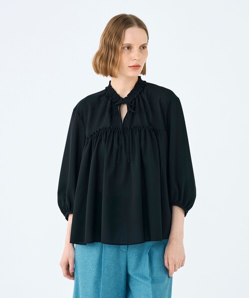 セール】シアートロピカル ボリュームギャザーブラウス（シャツ