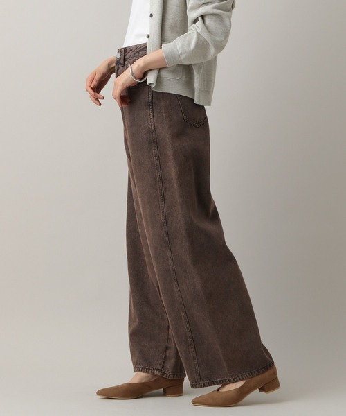 GLOBAL WORK(グローバルワーク)の「MATINEE LINE/デニムWIDEフレアパンツ/583874(デニムパンツ・レディース・ブラウン/ブラック/ブルー・M/L)」の21枚目の写真