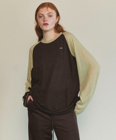シースルーラグランロンT【MAISON SPECIAL/メゾンスペシャル】 See-through Raglan/シースルーラグランロンT【MAISON SPECIAL