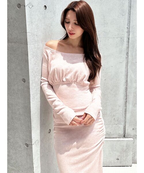 セール】ルーズギャザーカットマーメイドワンピース（ワンピース