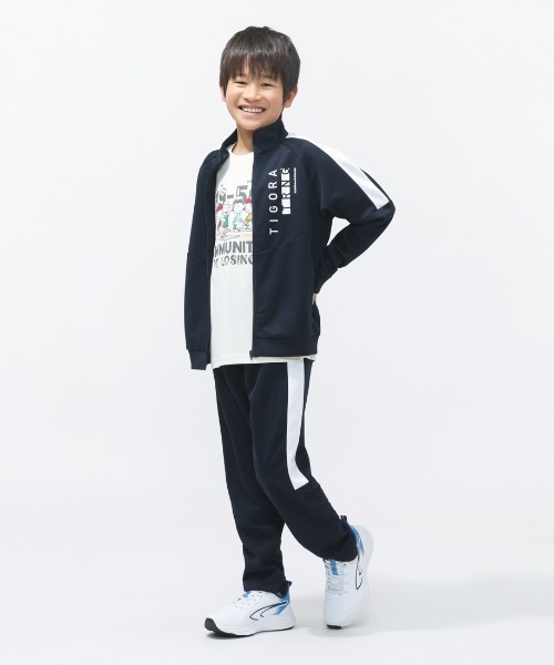 TIGORA（ティゴラ）の「ティゴラ TIGORA トラックパンツ（その他パンツ・キッズ・ベージュ/ネイビー/ブラック×ホワイト・100cm/150cm/140cm/130cm/120cm/110cm/160cm）」の12枚目の写真