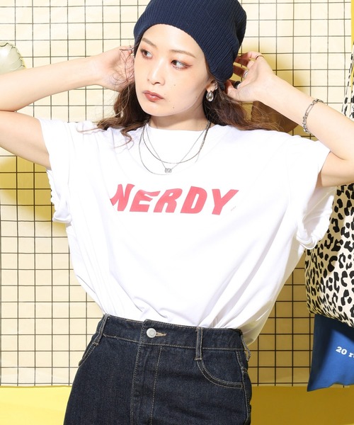 NERDY(ノルディ)の「ビッグロゴS/S Tシャツ(Tシャツ/カットソー・メンズ・レッド・M/L)」の14枚目の写真