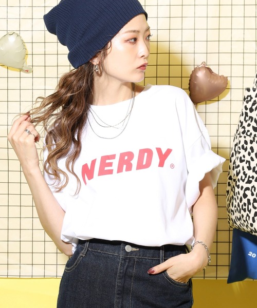 NERDY(ノルディ)の「ビッグロゴS/S Tシャツ(Tシャツ/カットソー・メンズ・レッド・M/L)」の16枚目の写真