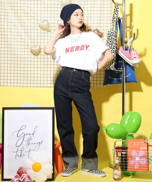NERDY(ノルディ)の「ビッグロゴS/S Tシャツ(Tシャツ/カットソー・メンズ・レッド・M/L)」の5枚目の写真