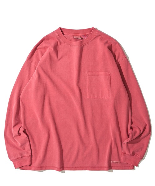Goodwear(グッドウェア)の「【Goodwear/グッドウェア】7.6オンス USAコットン 無地 製品染めクルーネックロングスリーブTシャツ(Tシャツ/カットソー・メンズ・スモークピンク/チャコールグレー/イエロー/ダークブルー/グリーン・LARGE/MEDIUM/SMALL)」の14枚目の写真