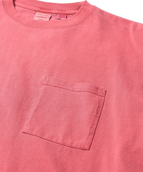 Goodwear(グッドウェア)の「【Goodwear/グッドウェア】7.6オンス USAコットン 無地 製品染めクルーネックロングスリーブTシャツ(Tシャツ/カットソー・メンズ・スモークピンク/チャコールグレー/イエロー/ダークブルー/グリーン・LARGE/MEDIUM/SMALL)」の17枚目の写真