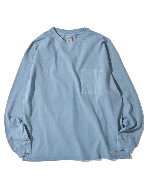 Goodwear(グッドウェア)の「【Goodwear/グッドウェア】7.6オンス USAコットン 無地 製品染めクルーネックロングスリーブTシャツ(Tシャツ/カットソー・メンズ・スモークピンク/チャコールグレー/イエロー/ダークブルー/グリーン・LARGE/MEDIUM/SMALL)」の10枚目の写真