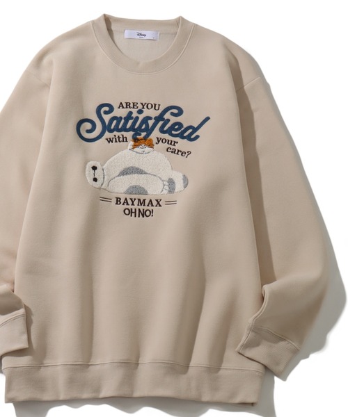 セール】【Disney/ディズニー】 アートワーク デザイン 裏起毛 クルー