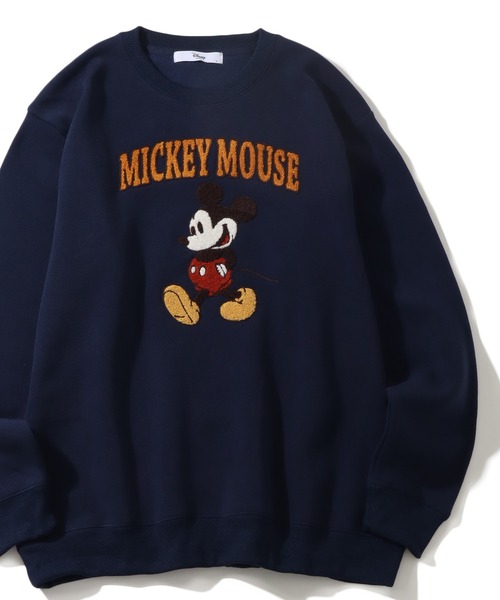 セール】【Disney/ディズニー】 アートワーク デザイン 裏起毛 クルー