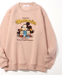 【Disney/ディズニー】 アートワーク デザイン 裏起毛 クルーネック スウェット ロングスリーブ トレーナー