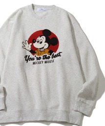 【Disney/ディズニー】 アートワーク デザイン 裏起毛 クルーネック スウェット ロングスリーブ トレーナー