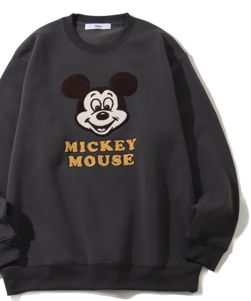 セール】【Disney/ディズニー】 アートワーク デザイン 裏起毛 クルー