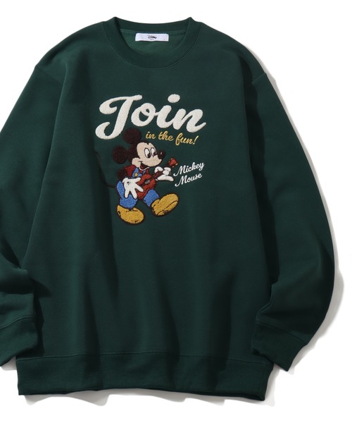 セール】【Disney/ディズニー】 アートワーク デザイン 裏起毛 クルー