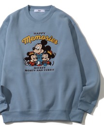【Disney/ディズニー】 アートワーク デザイン 裏起毛 クルーネック スウェット ロングスリーブ トレーナー