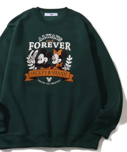 セール】【Disney/ディズニー】 アートワーク デザイン 裏起毛 クルー