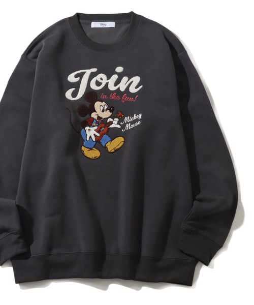 セール】【Disney/ディズニー】 アートワーク デザイン 裏起毛 クルー