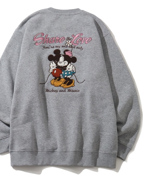 セール】【Disney/ディズニー】 アートワーク デザイン 裏起毛 クルー