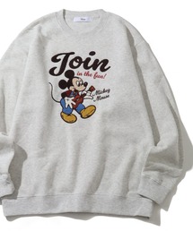 【Disney/ディズニー】 アートワーク デザイン 裏起毛 クルーネック スウェット ロングスリーブ トレーナー