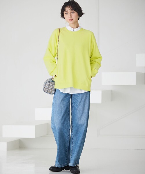 23区(ニジュウサンク)の「GIOLICAツイード シリンダー ショルダーバッグ(ショルダーバッグ・レディース・ブルー系3/黄土色系3/ブラック系3・F)」の9枚目の写真