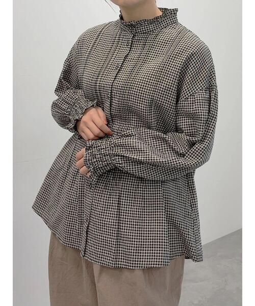 linenブラウスブラックぽんた様 Samansa Mos2（サマンサ モスモス）の「【Cross×Linen】ピンタック