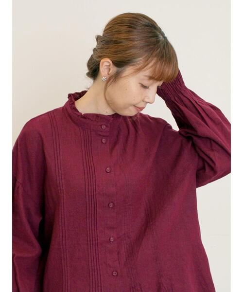 Samansa Mos2（サマンサ モスモス）の「【Cross×Linen】ピンタック