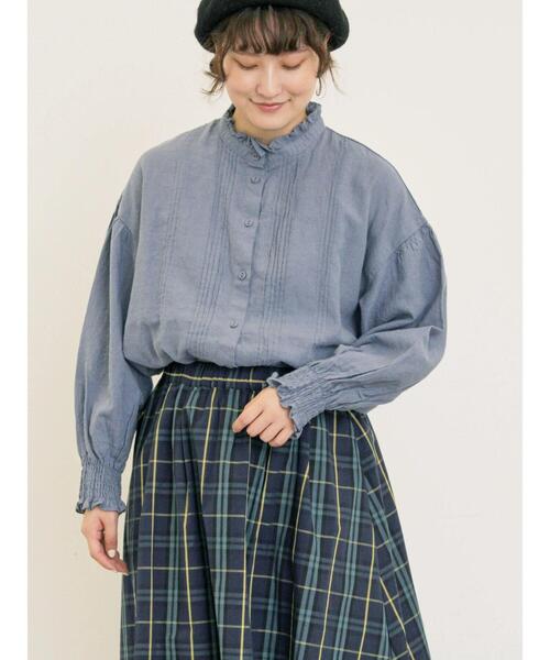 Samansa Mos2（サマンサ モスモス）の「【Cross×Linen】ピンタック