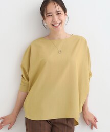 【高レビュー/洗濯後しわになりにくい】1枚でサマ見え 8分袖ドルマンブラウス