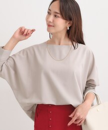 DRESKIP | 【洗濯後しわになりにくい】1枚でサマ見え 8分袖ドルマンブラウス(シャツ/ブラウス)