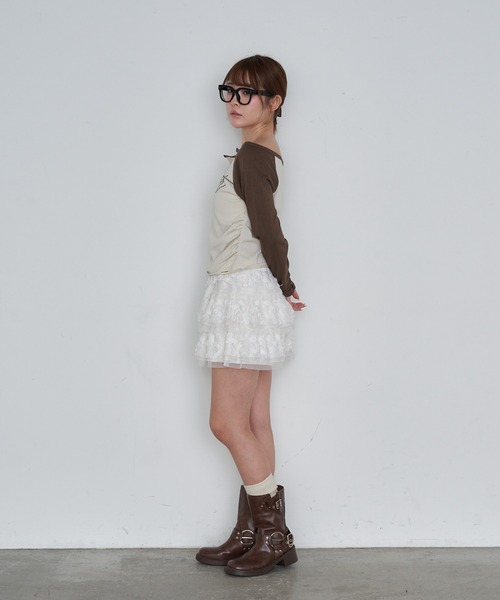 RAY CASSIN(レイカズン)の「スキッパーラグランT(Tシャツ/カットソー・レディース・アイボリー/ライトベージュ/グレー系その他2・FREE)」の15枚目の写真