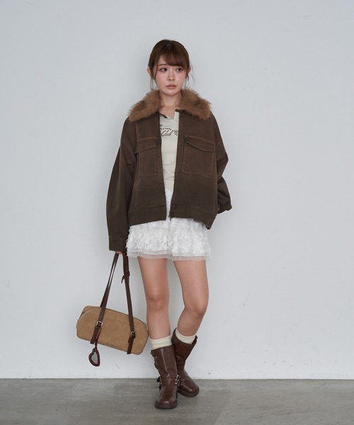 RAY CASSIN(レイカズン)の「スキッパーラグランT(Tシャツ/カットソー・レディース・アイボリー/ライトベージュ/グレー系その他2・FREE)」の18枚目の写真