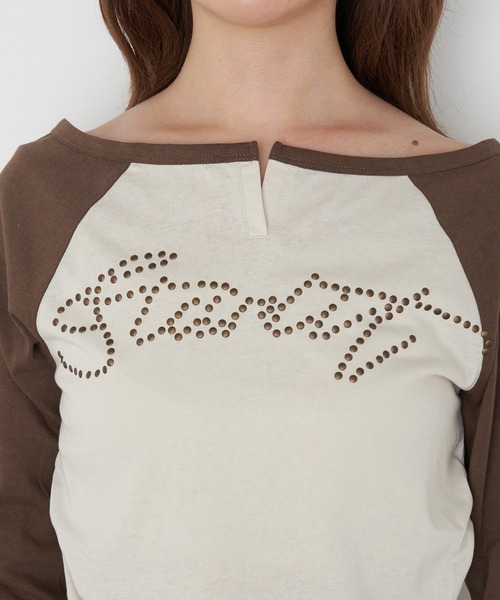 RAY CASSIN(レイカズン)の「スキッパーラグランT(Tシャツ/カットソー・レディース・アイボリー/ライトベージュ/グレー系その他2・FREE)」の22枚目の写真