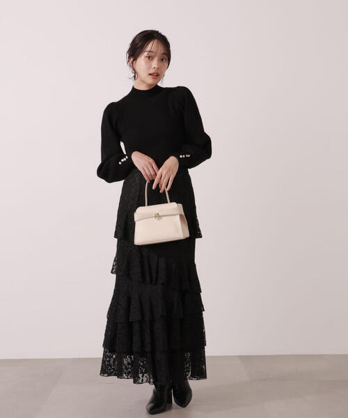 PROPORTION BODY DRESSING（プロポーションボディドレッシング）の「＜ウォッシャブル＞ハイネックボリュームスリーブニット / 1215270004（ニット/セーター・レディース・グレー/ブラック/ホワイト系その他/ブラウン・MEDIUM/SMALL）」の10枚目の写真