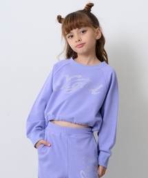 X-girl Stages | ラインストーンロゴショート丈トレーナー(スウェット)