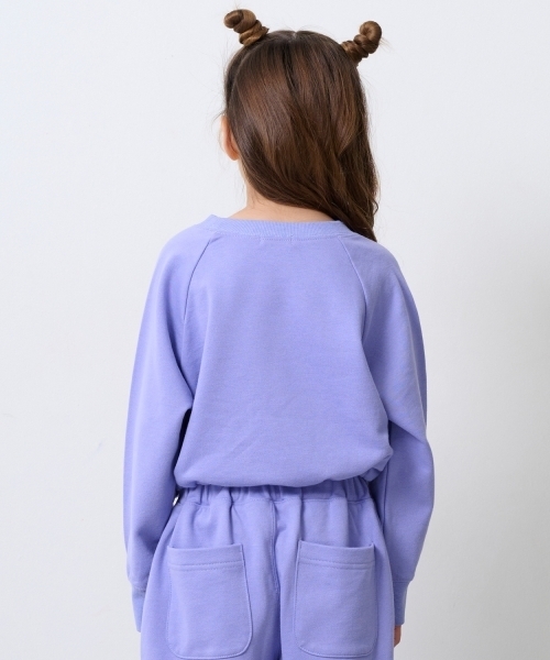 X-girl Stages（エックスガールステージス）の「ラインストーンロゴショート丈トレーナー（スウェット・キッズ・ブラック/ラベンダー・110cm/90cm/100cm/120cm/130cm/140cm）」の13枚目の写真