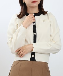 ASTORIA ODIER | 配色パワショルカーディガン(カーディガン/ボレロ)