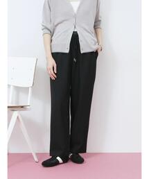 Samansa Mos2 blue | ダブルウエストアソートイージーパンツ(その他パンツ)