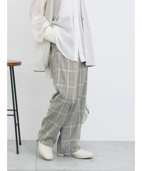 Samansa Mos2 blue（サマンサモスモスブルー）の「ダブルウエストアソートイージーパンツ（その他パンツ・レディース・ベージュ/ブラック/グレー/ブラウン・F）」の19枚目の写真