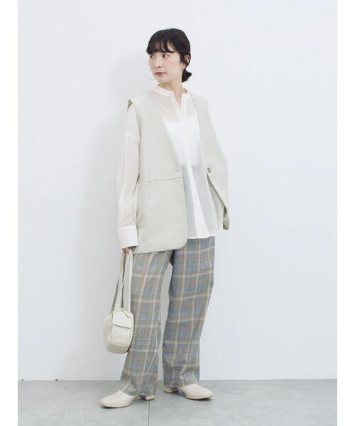 Samansa Mos2 blue（サマンサモスモスブルー）の「ダブルウエストアソートイージーパンツ（その他パンツ・レディース・ベージュ/ブラック/グレー/ブラウン・F）」の17枚目の写真