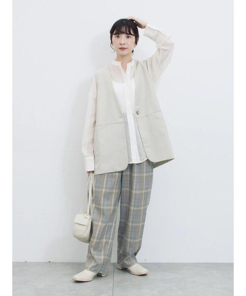 Samansa Mos2 blue（サマンサモスモスブルー）の「ダブルウエストアソートイージーパンツ（その他パンツ・レディース・ベージュ/ブラック/グレー/ブラウン・F）」の16枚目の写真