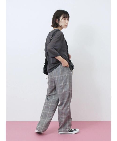 Samansa Mos2 blue（サマンサモスモスブルー）の「ダブルウエストアソートイージーパンツ（その他パンツ・レディース・ベージュ/ブラック/グレー/ブラウン・F）」の14枚目の写真