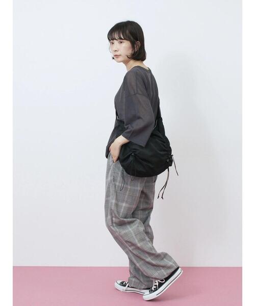 Samansa Mos2 blue（サマンサモスモスブルー）の「ダブルウエストアソートイージーパンツ（その他パンツ・レディース・ベージュ/ブラック/グレー/ブラウン・F）」の13枚目の写真