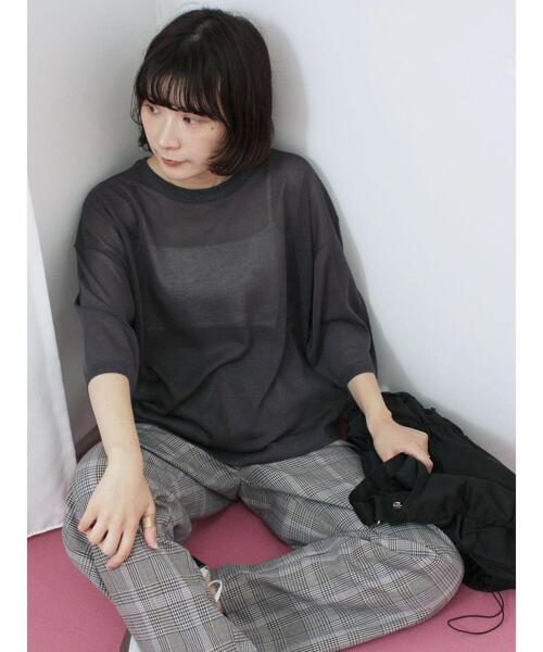 Samansa Mos2 blue（サマンサモスモスブルー）の「ダブルウエストアソートイージーパンツ（その他パンツ・レディース・ベージュ/ブラック/グレー/ブラウン・F）」の10枚目の写真