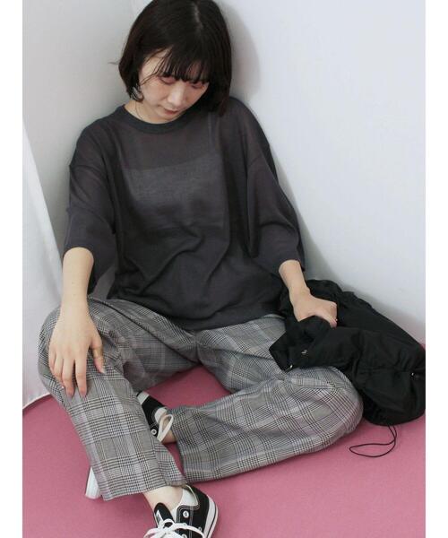 Samansa Mos2 blue（サマンサモスモスブルー）の「ダブルウエストアソートイージーパンツ（その他パンツ・レディース・ベージュ/ブラック/グレー/ブラウン・F）」の9枚目の写真