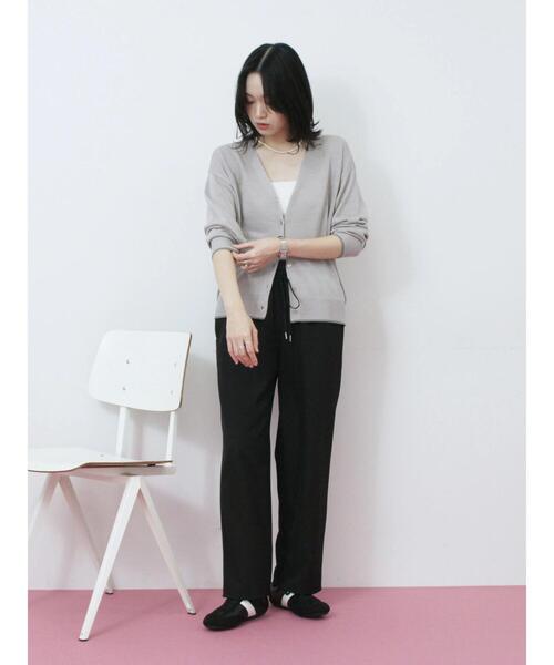 Samansa Mos2 blue（サマンサモスモスブルー）の「ダブルウエストアソートイージーパンツ（その他パンツ・レディース・ベージュ/ブラック/グレー/ブラウン・F）」の5枚目の写真