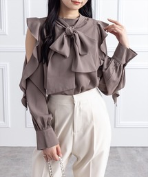 clear | 前後2wayオープンショルダーリボンブラウス[大人 フェミニン ガーリー]≪AW新作≫(シャツ/ブラウス)