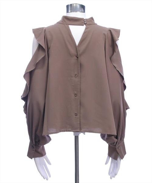 clear（クリア）の「前後2wayオープンショルダーリボンブラウス[大人 フェミニン ガーリー]（シャツ/ブラウス・レディース・モカ/オフホワイト/ブラック・F）」の7枚目の写真