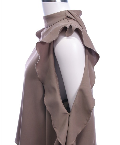 clear（クリア）の「前後2wayオープンショルダーリボンブラウス[大人 フェミニン ガーリー]（シャツ/ブラウス・レディース・モカ/オフホワイト/ブラック・F）」の20枚目の写真